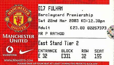 tickets fulham manchester united